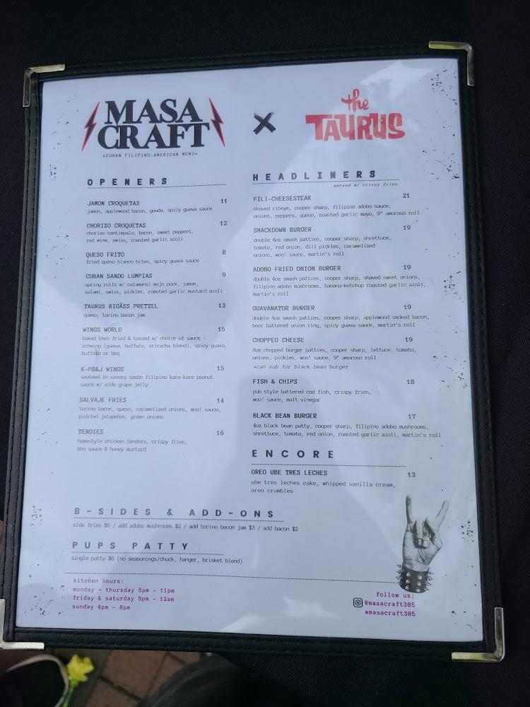 Masa Craft Kitchen Menu image 1